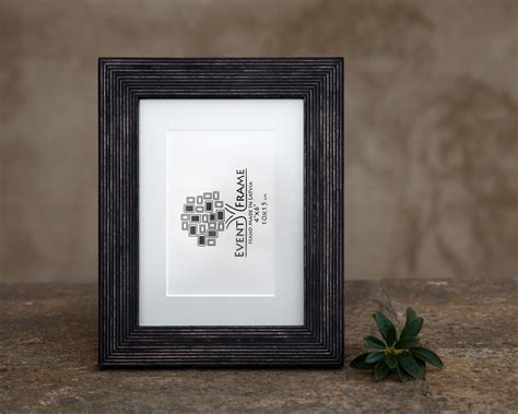 4x6 Picture Frame With Matboard Black Wooden Photo Frame With White