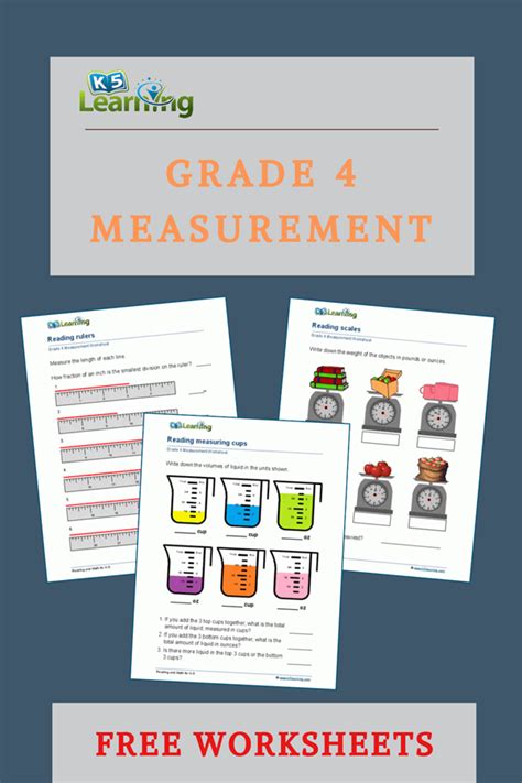 Grade Measurement Worksheets K Learning