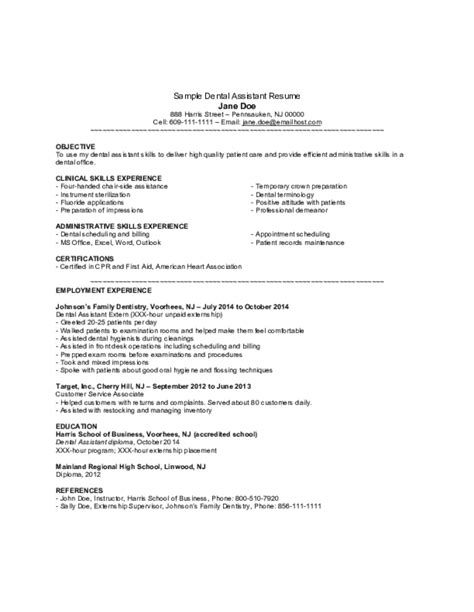 Certified dental assistant with over 10 years of experience in crown polishing, preventive dentistry services, and maintaining confidential records. Dental Assistant Resume Samples - Download Free Templates ...