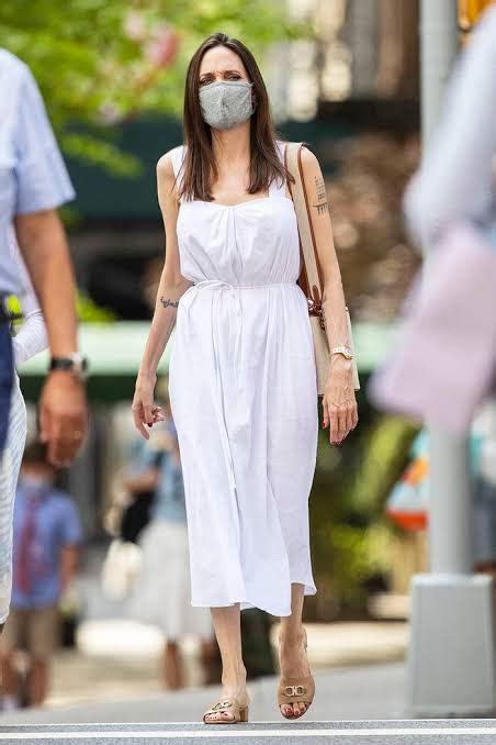 3 times angelina jolie showed us how to dress up in a white summer dress