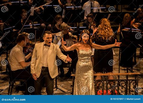 Young Opera Singers Performing Aria At National Theater In Belgrade