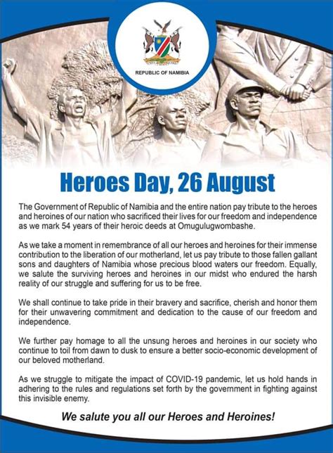 Heroes Day 26 August Rnamibia