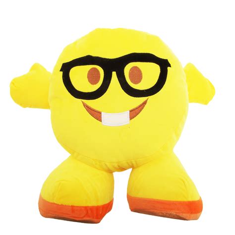 Smiley Emoji Design Filled Plush Cushion With Legs 10 Designs Ms552