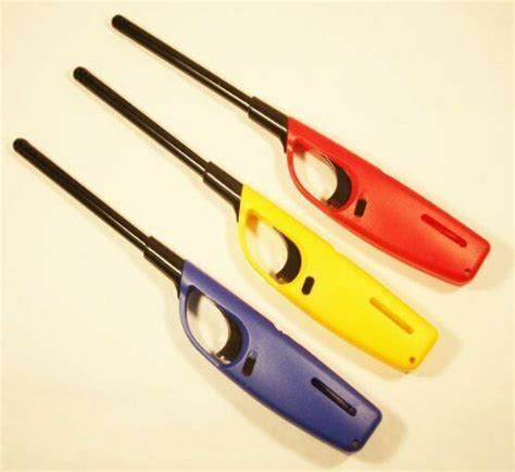 3 X Large Lighters Refillable Safety Gas Candle Bbq Fire Lighter 27cm