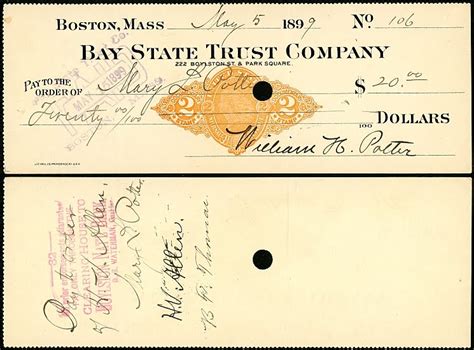 If you deposit a check that is later returned to the bank unpaid, you may be charged a returned item fee. 1898 Revenues: Imprint Plus Adhesive - Part 2