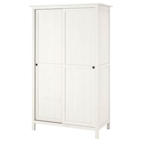 Hemnes Wardrobe With 2 Sliding Doors White Stain 120x197 Cm Ikea