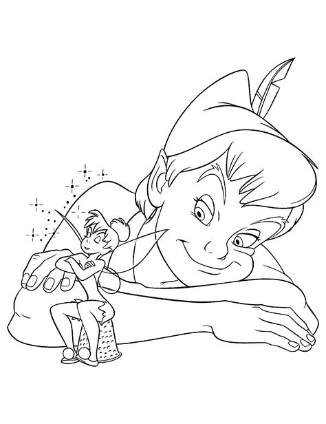 Dibujo Para Colorear Campanilla Y Peter Pan