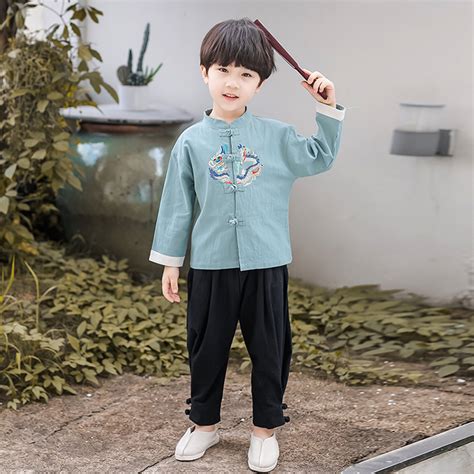 Boys Tang Suit For Kids Boys Tang Costume Chinese Wind Spring Long
