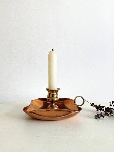Vintage Copper Candle Holder Bedside Copper Candlestick Etsy