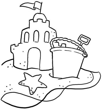 Sandcastle Coloring Page Castle Coloring Page Coloring Pages Beach
