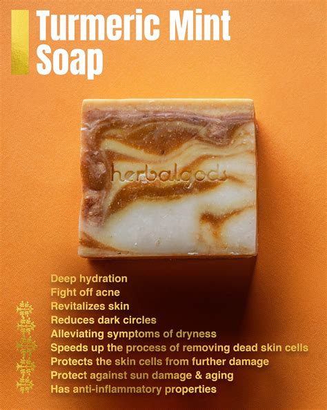 Turmeric Mint Soap 3 Bar Set Happy Face Great Facial Soap Best