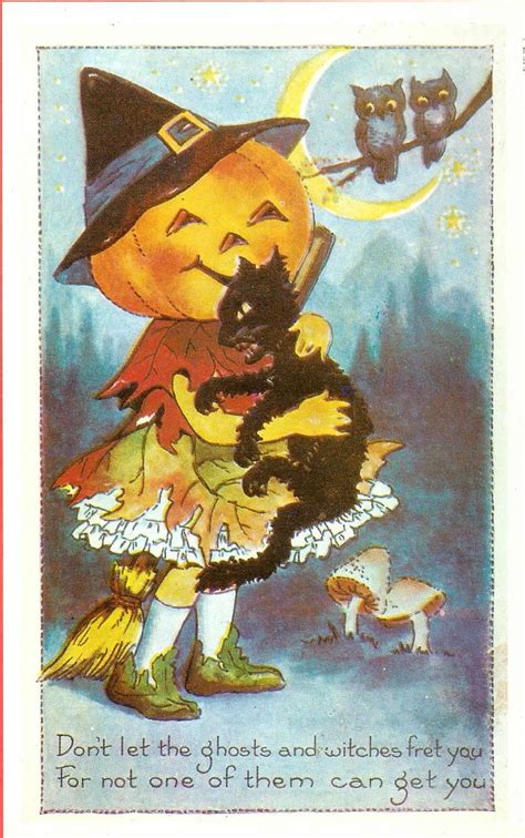 415 Best Halloween Vintage Cards Images On Pinterest