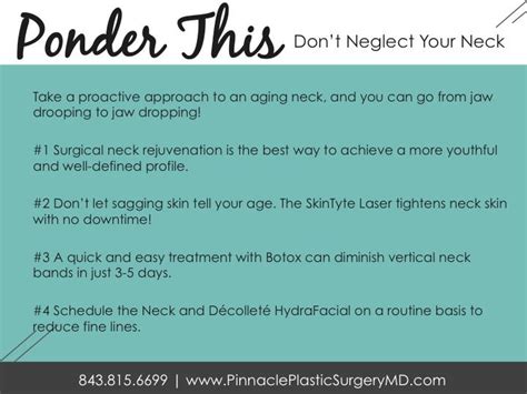 pin by pinnacle plastic surgery on ponder this don t neglect your neck sagging skin