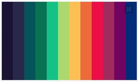Rainbow Color Palette Retro Color Palette Rainbow Palette Color