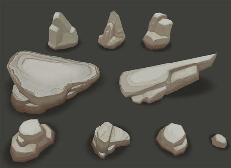 3d Model Stones Vr Ar Low Poly Cgtrader