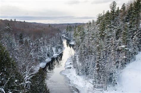 Winter View From 510 Bridge Michigan Nature Photos By Greg Kretovic