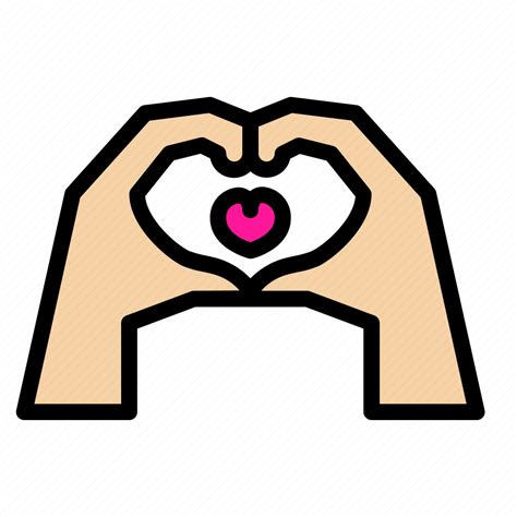Heart Hand Love Gesture Finger Valentine Icon Download On Iconfinder