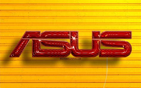 4k Free Download Asus Logo Red Realistic Balloons Brands Asus 3d
