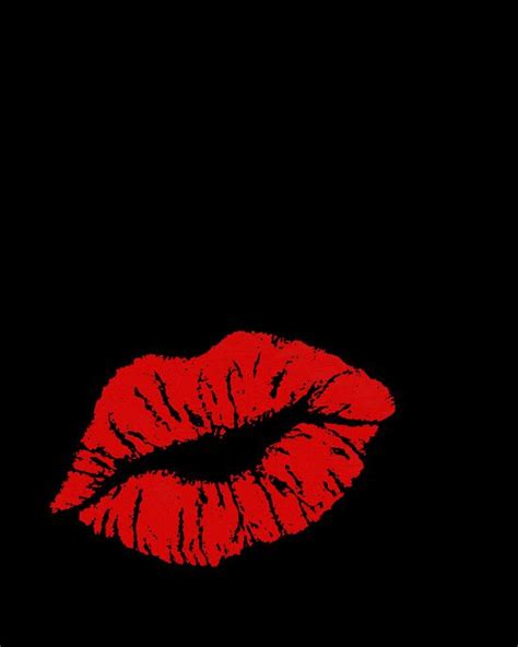 Red Lips On Black Art Print Lip Wallpaper Lip Art Art Prints