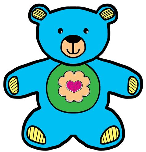 Onlinelabels Clip Art Blue Teddy Bear