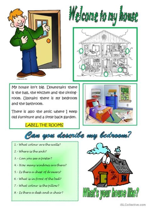 1 Welcome To My House English Esl Worksheets Pdf And Doc
