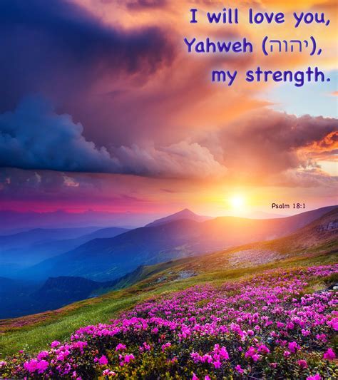 I Will Love You Yahweh הוהי My Strength Psalm 181 For More Study