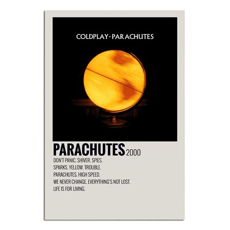 Buy Cintua Coldplay Parachutes Album Cover For Art Wall Canvas Pictures