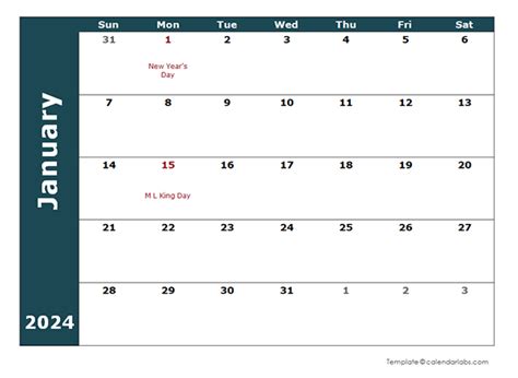 2024 Monthly Calendar Template Free Printable Templates