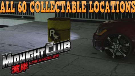 All 60 Collectable Locations Midnight Club Los Angeles