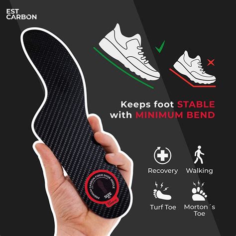 Morton´s Extension Orthotic 1 Piece Carbon Fiber Insole Very Rigid Foot Support Insert Best