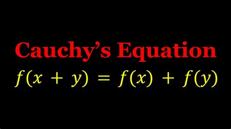 Solving Cauchys Functional Equation When F Is Differentiable Youtube