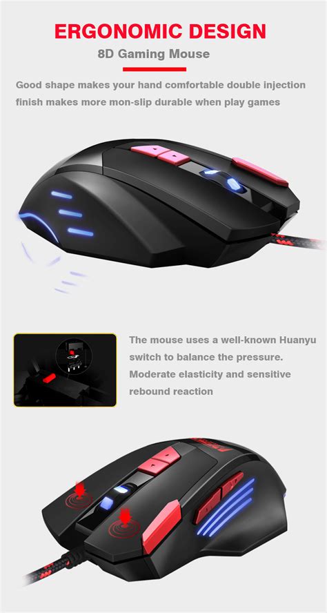 2021 Bloodbat Usb Wired Optical 3200dpi Computer Mice Gaming Mouse 7