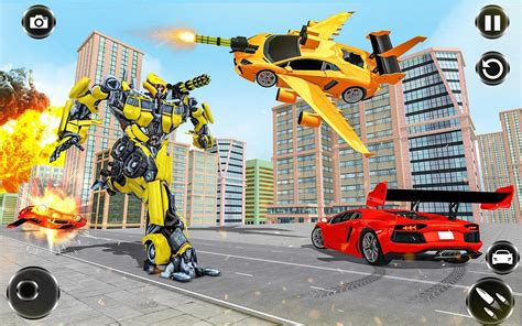 Flying Car Games Super Robot Transformation Game For Android Apk