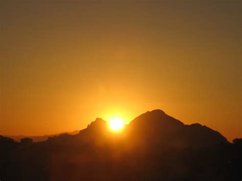 Phoenix Az Sunrise On Camelback 20050818 Photo Picture Image