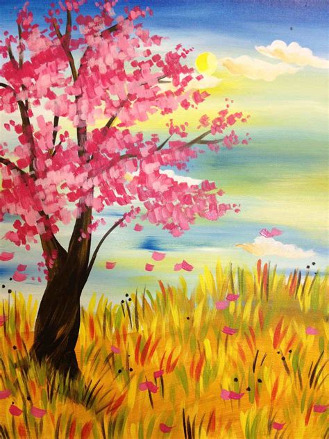 Easy Watercolor Paintings Of Spring Landscapes At Getdrawings Free