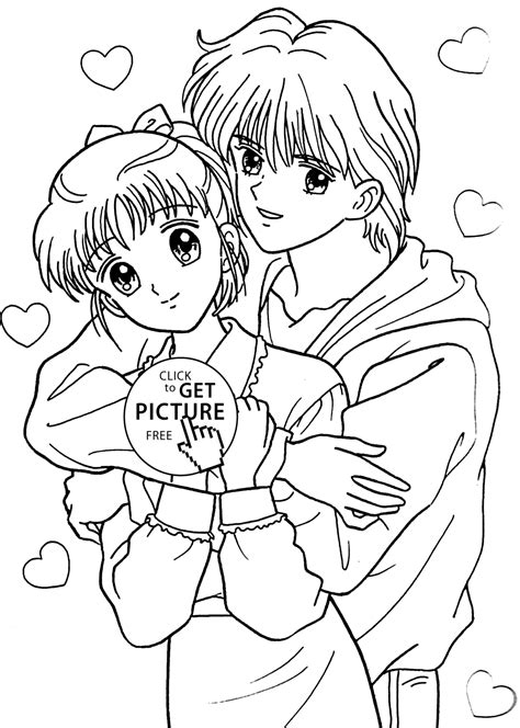 Miki And Yuu From Marmalade Boy Coloring Pages For Kids