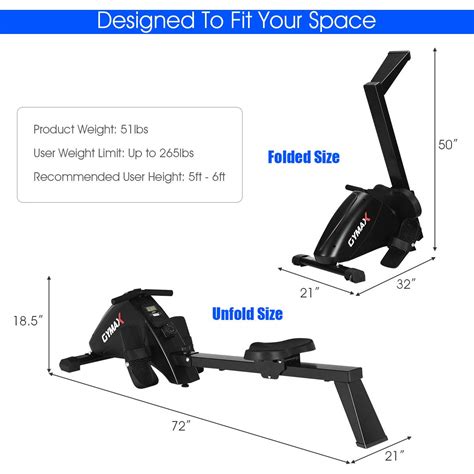 Goplus Magnetic Rowing Machine Foldable Exercise Rower With 10 Level