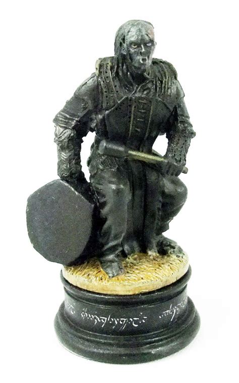 The Lord Of The Rings Eaglemoss Chess Set N°1 Orc Drummer Black Pawn
