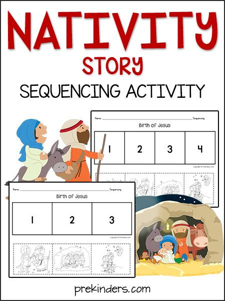 nativity story sequencing activity prekinders