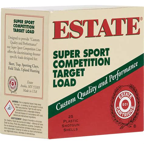 Estate Cartridge Super Sport Competition Target Load 12 Gauge