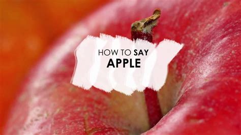How To Say Apple In Different Languages Fruit Words Youtube