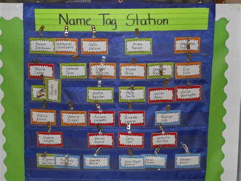 Learning And Teaching With Preschoolers Name Tag Station