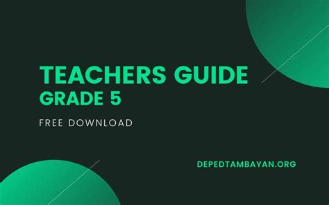 Grade 5 Teacher's Guide (TG) K to 12 Curriculum