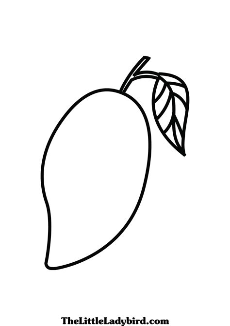 Mango Tree Coloring Page Coloring Pages