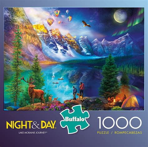 Buffalo Games Night And Day Series Lake Moraine Journey 1000 Piece Jigsaw