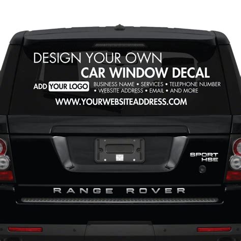 Car Window Sticker Design Your Own Custom Made Personalised Car