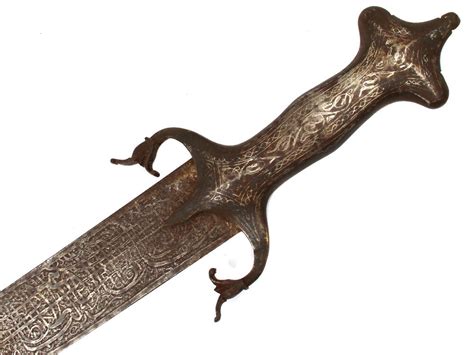 Sold Price A Persian Sword With Silver Inlay 19th C May 6 0120 11