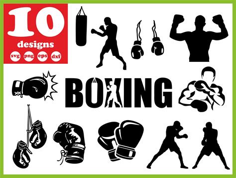 Boxing Svg File Boxing Gloves Digital Download Silhouette Etsy