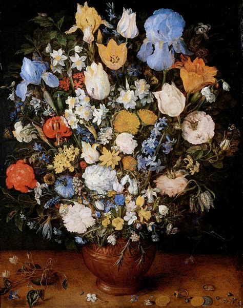 Jan Brueghel D A Blumenstrauß In Einer Tonvase Jan Brueghel The