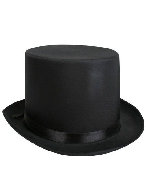 Deluxe Black Satin Top Hat Satin Black Top Hat Costume Accessory